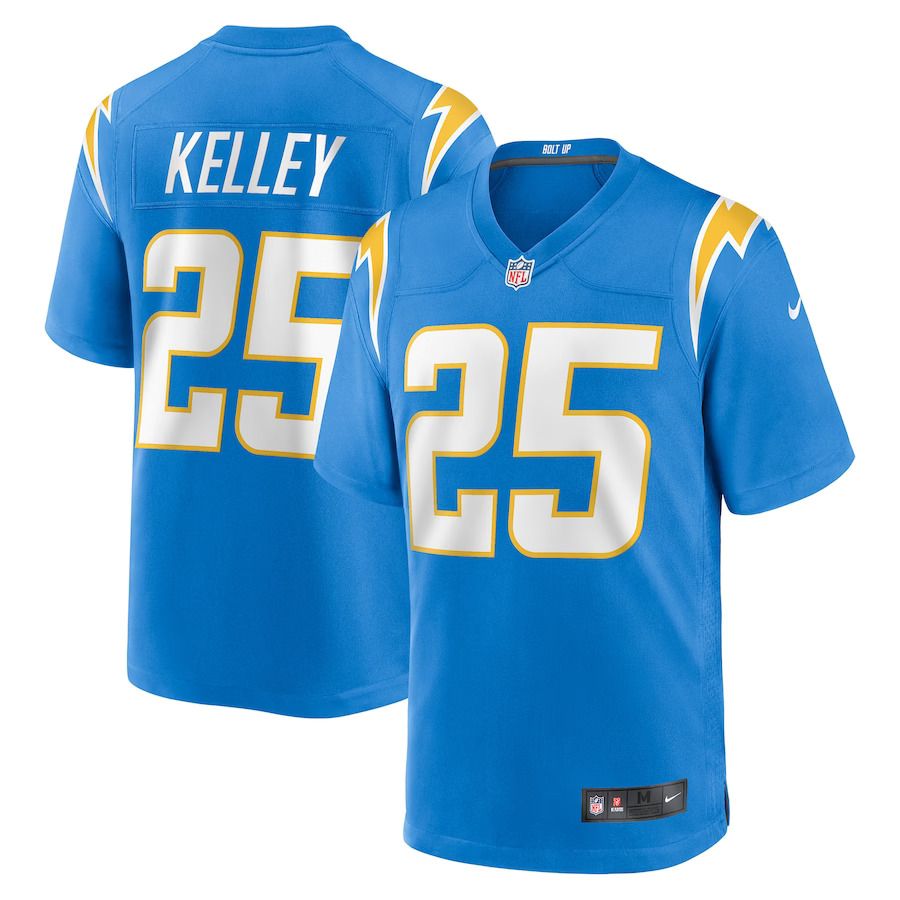 Men Los Angeles Chargers 25 Joshua Kelley Nike Powder Blue Game NFL Jersey